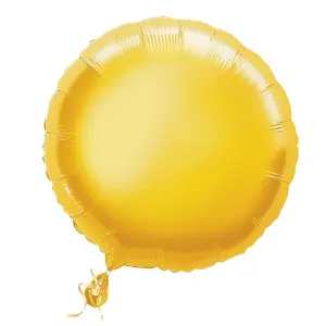 Unique Party 18 Inch Round Foil Balloon (Pack of 5) Gold (One Size)