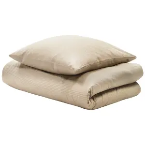 Duvet Cover Set AVONDALE 220 x 240 cm Cotton Sateen Beige