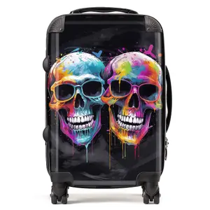 Splashart Happy Skeletons In Glasses Suitcase - Cabin