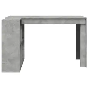 Berkfield Office Desk Concrete Grey 123.5x73.5x75 cm Engineered Wood