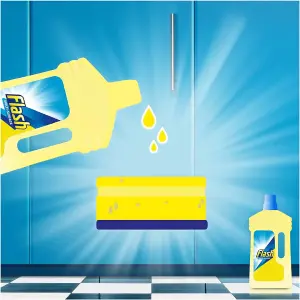 Flash Clean & Shine All Purpose Cleaner Lemon 1 Litre Bottle (Pack of 6)