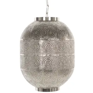 Metal Pendant Lamp Silver MARINGA