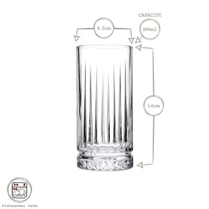 Pasabahce Elysia Highball Glasses - 280ml - Pack of 12