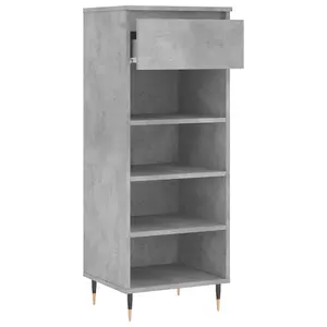 Berkfield Shoe Cabinet Concrete Grey 40x36x105 cm Engineered Wood