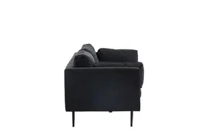 Boom Sofa , Black / Black Fabric / linen