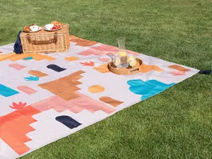 Picnic Blanket KAMBAR 200 x 200 cm Multicolour