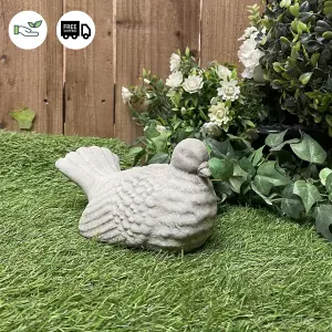 Adorable and Charming Stone Cast Dove Ornament