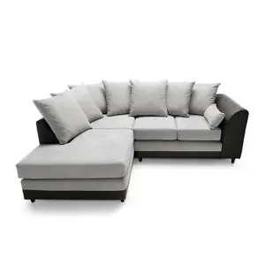 Dylan Corner Sofa Left Facing in Light Grey