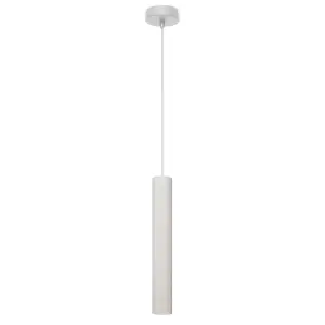 Luminosa Tuba Slim Pendant Ceiling Light White 10cm