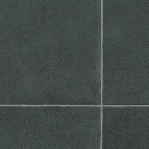 Dark Grey Stone Effect Anti-Slip Vinyl Flooring For LivingRoom, Kitchen, 2mm Cushion Backed Vinyl Sheet-4m(13'1") X 2m(6'6")-8m²