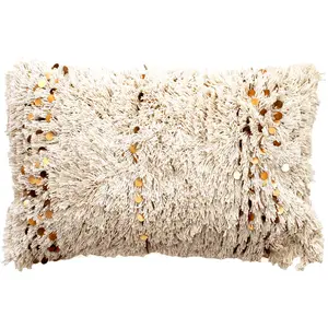 Abstract Rectangle Throw Cushion Natural