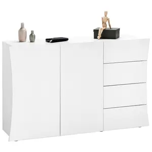 Kimbolton 124 Cm Wide 4 Drawer Sideboard White