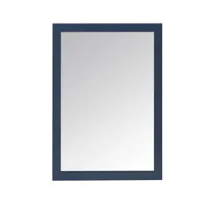 GoodHome Perma Blue Rectangular Wall-mounted Bathroom Mirror (H)70cm (W)50cm