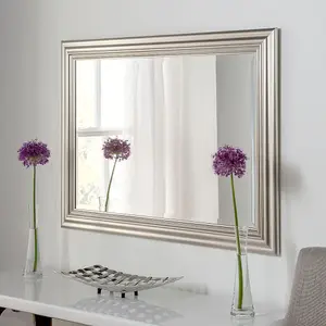 Yearn Silvery Champagne Rectangular Mirror 91x66cm