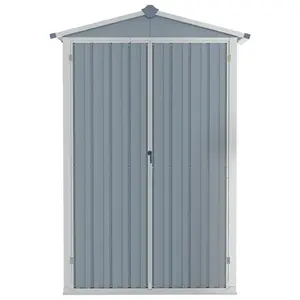 Tubac Garden Shed Galvanised Steel Outdoor Tool Storage Shed Grey