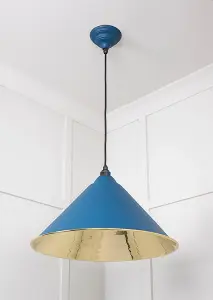 Smooth Brass Hockley Pendant in Upstream