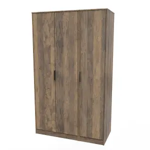 Fuji 3 Door Wardrobe in Vintage Oak (Ready Assembled)