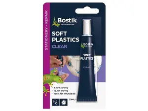 Bostik 30803650 Soft Plastics Clear Adhesive 20ml BST80213