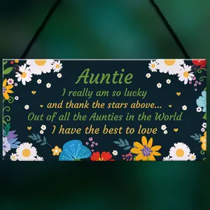 Auntie Gift Hanging Plaque Auntie Birthday Christmas Gifts From Daughter Son Plaque