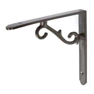 Hammer & Tongs Scroll Iron Shelf Bracket - D155mm - Raw - Pack of 4