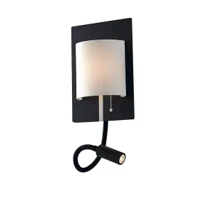 Luminosa POP LED 2 Light Reading Light White black 480+100lm 4000K 22x16x7.5cm