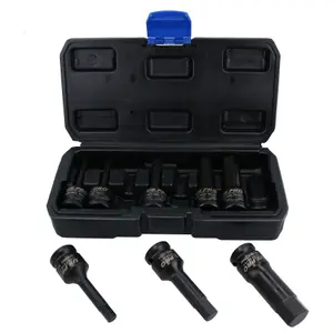 1/2in Drive Shallow and Deep Metric Impact Allen Key Hex Bit Sockets 4 to 19mm 18pc