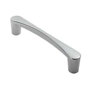 Curved D Shape Pull Handle 181 x 20mm 160mm Fixing Centres Polished Chrome