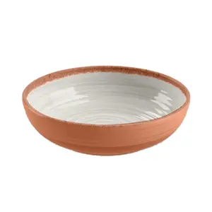 Purely Home Rustic Swirl Ivory Melamine Bowls - Set of 8