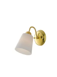 Luminosa Wall Lamp with Glass Shades Gold 26x12cm