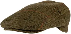 Jack Pyke Wool Blend Tweed Flat Cap, Tweed Brown / Medium