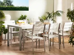 Set of 6 Garden Chairs VERNIO White