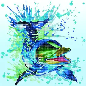 FLIPPER - Diamond Painting Kit: Flipper - Diamond Dotz