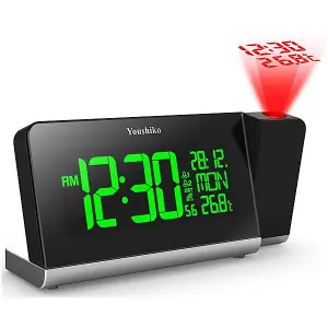 Radio Control Projection Clock ( Premium Quality /  Official UK Version ) with Colour Changing Display