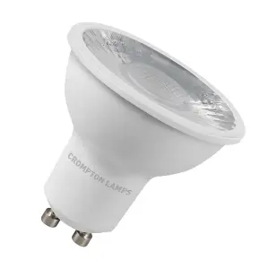 Crompton Lamps LED GU10 Spotlight 5W Thermal Plastic 2700K Warm White Clear (50W Eqv) (3 Pack)