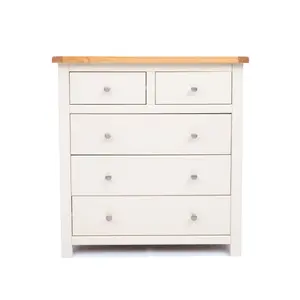 Maggiori 5 Drawer Chest of Drawers Chrome Knob