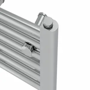 Right Radiators Prefilled Electric Straight Heated Towel Rail Bathroom Ladder Warmer Rads - Chrome 1800x500 mm