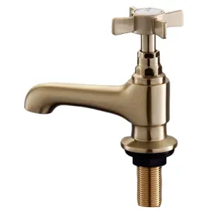 BATHWEST Basin Pillar Taps Pair Antique Twin Bathroom Sink Mixer Taps Cross Lever Tap