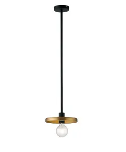 Luminosa Twiga Ceiling Pendant, Black Gold, E27