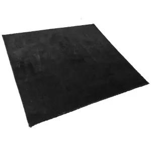 Shaggy Area Rug 200 x 200 cm Black EVREN