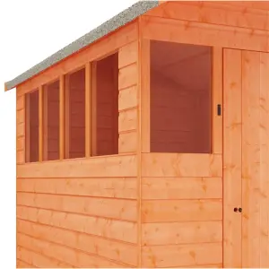 10ft x 8ft (2.95m x 2.35m) Wooden Summer APEX Shed (12mm T&G Floor + Roof) (10 x 8) (10x8)