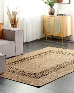 Jute Area Rug 160 x 230 cm Beige YENIKOY