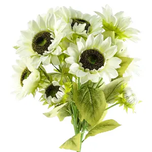 Silk Artificial Arrangement (Set of 6) White