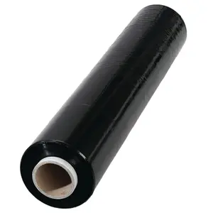 6 x Strong Black 400mm Water & Moisture Proof Pallet Shrink Wrap Easy To Use Cling Film Rolls