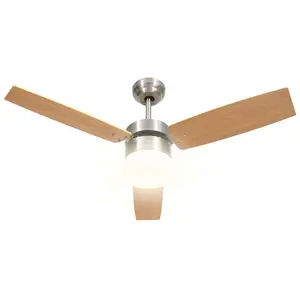 Dorne 108cm Ceiling Fan with LED Lights Brown