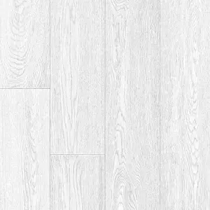 White Wood Effect Anti-Slip Vinyl Flooring For LivingRoom, 2.0mm Thick Cushion Backed Vinyl Sheet -5m(16'4") X 4m(13'1")-20m²