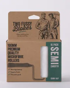 Two Fussy Blokes Semi Smooth Roller Refill Sleeves 4" (100mm) - 10 Pack