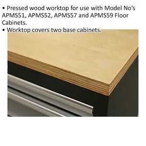 High-Quality 1360mm Pressed Wood Worktop for ys02633, ys02634, ys02639 & ys02641 Cabinets