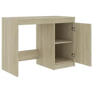 Berkfield Desk Sonoma Oak 140x50x76 cm Engineered Wood