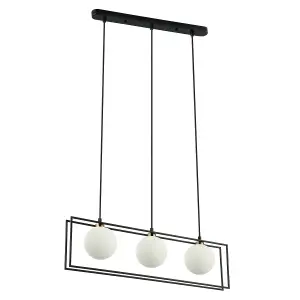 Luminosa Grosetta Modern 3 Light Globe Pendant Ceiling Light, G9