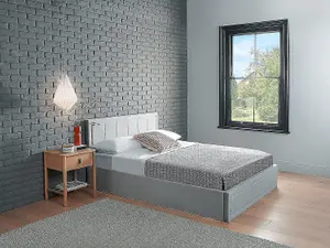 Upholstered Grey Velvet King Size Ottoman Lift Up Storage Bed Frame